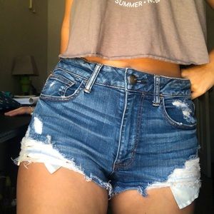 AE Highrise Shortie Shorts